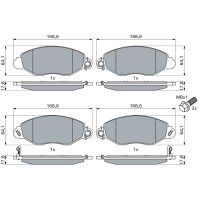 BOSCH 0 986 494 037 Bremsbelagsatz, Scheibenbremse