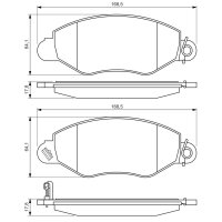 BOSCH 0 986 494 037 Bremsbelagsatz, Scheibenbremse
