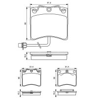 BOSCH 0 986 494 041 Bremsbelagsatz, Scheibenbremse
