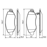 BOSCH 0 986 494 047 Bremsbelagsatz, Scheibenbremse