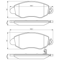 BOSCH 0 986 494 047 Bremsbelagsatz, Scheibenbremse