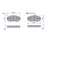 BOSCH 0 986 494 048 Bremsbelagsatz, Scheibenbremse