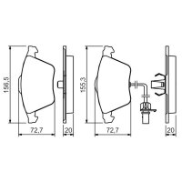 BOSCH 0 986 494 283 Bremsbelagsatz, Scheibenbremse