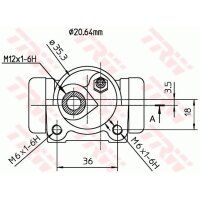 TRW BWF168 Radbremszylinder