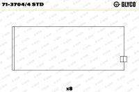 GLYCO 71-3704/4 STD Pleuellagerschale
