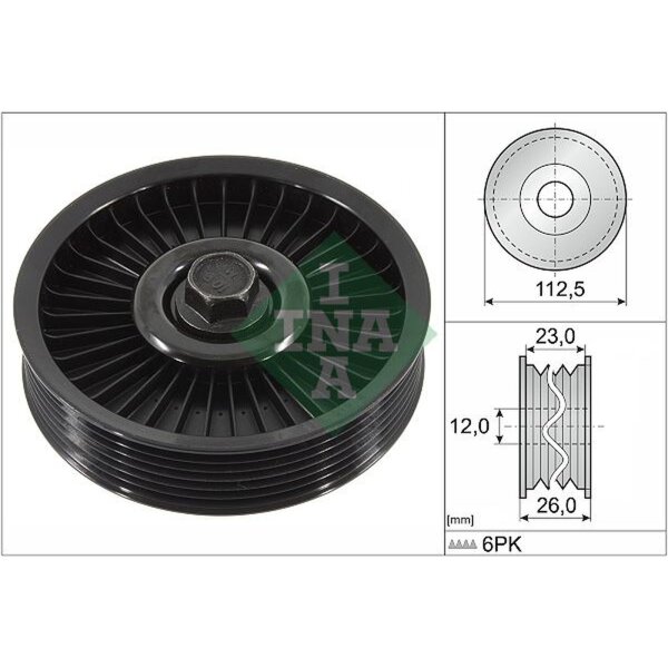 Schaeffler INA 532 0594 10 Umlenk-/Führungsrolle, Keilrippenriemen