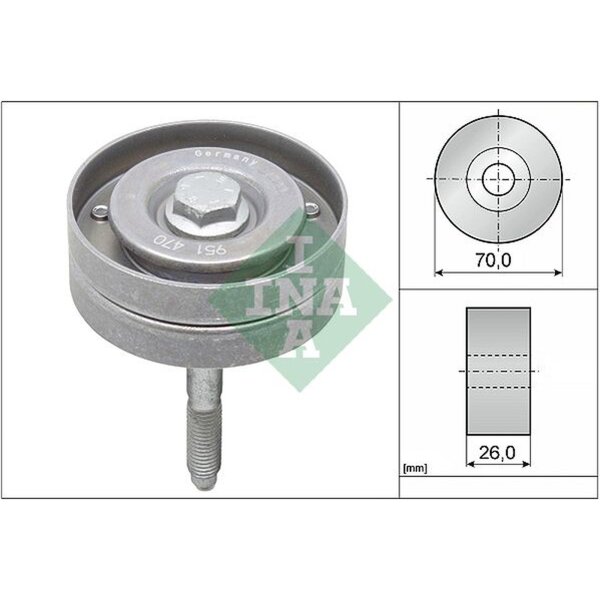 Schaeffler INA 532 0596 10 Umlenk-/Führungsrolle, Keilrippenriemen