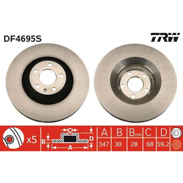 TRW DF4695S Bremsscheibe