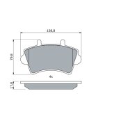 BOSCH 0 986 494 031 Bremsbelagsatz, Scheibenbremse