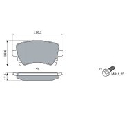BOSCH 0 986 494 303 Bremsbelagsatz, Scheibenbremse