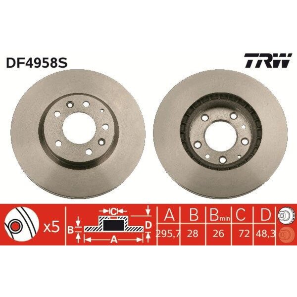 TRW DF4958S Bremsscheibe