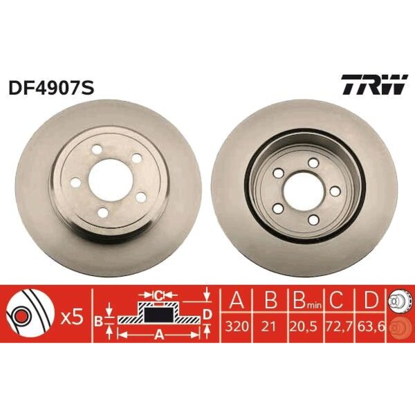 TRW DF4907S Bremsscheibe
