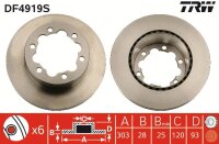 Bremsscheibe TRW DF4919S - 1 Stück