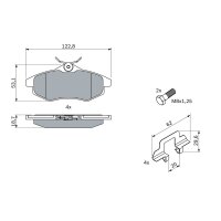 BOSCH 0 986 494 262 Bremsbelagsatz, Scheibenbremse
