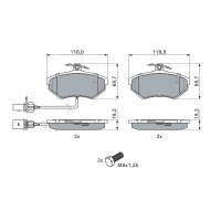BOSCH 0 986 494 042 Bremsbelagsatz, Scheibenbremse
