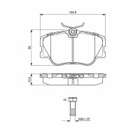 BOSCH 0 986 469 410 Bremsbelagsatz, Scheibenbremse
