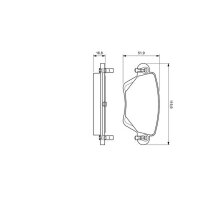 BOSCH 0 986 494 046 Bremsbelagsatz, Scheibenbremse
