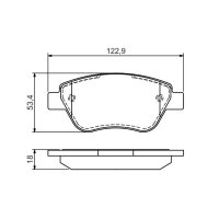 BOSCH 0 986 494 132 Bremsbelagsatz, Scheibenbremse