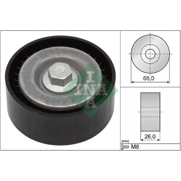 Schaeffler INA 532 0621 10 Umlenk-/Führungsrolle, Keilrippenriemen