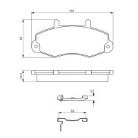 BOSCH 0 986 494 292 Bremsbelagsatz, Scheibenbremse