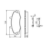 BOSCH 0 986 494 292 Bremsbelagsatz, Scheibenbremse