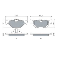 BOSCH 0 986 494 272 Bremsbelagsatz, Scheibenbremse