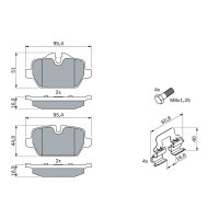BOSCH 0 986 494 269 Bremsbelagsatz, Scheibenbremse