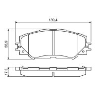 BOSCH 0 986 494 240 Bremsbelagsatz, Scheibenbremse