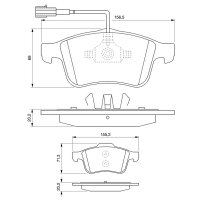 BOSCH 0 986 494 071 Bremsbelagsatz, Scheibenbremse