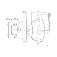 BOSCH 0 986 494 071 Bremsbelagsatz, Scheibenbremse