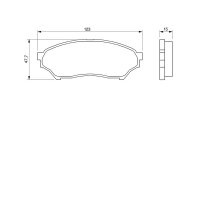 BOSCH 0 986 424 713 Bremsbelagsatz, Scheibenbremse