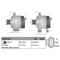 DENSO DAN1023 Generator