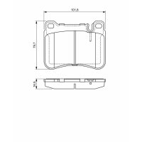 BOSCH 0 986 494 166 Bremsbelagsatz, Scheibenbremse