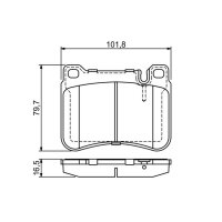BOSCH 0 986 494 166 Bremsbelagsatz, Scheibenbremse