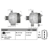 DENSO DAN987 Generator