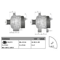 DENSO DAN502 Generator