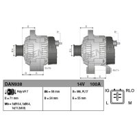 DENSO DAN938 Generator