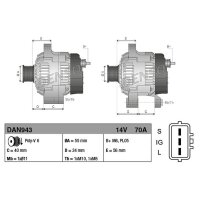 DENSO DAN943 Generator