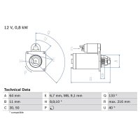 BOSCH 0 986 021 590 Starter