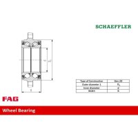 Radlager FAG 713 6109 00 - 1 Stück