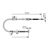 BOSCH 1 987 482 050 Seilzug, Feststellbremse