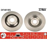 TRW DF4818S Bremsscheibe