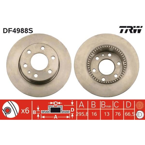 TRW DF4988S Bremsscheibe