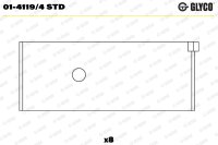 GLYCO 01-4119/4 STD Pleuellagerschale