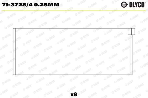 GLYCO 71-3728/4 0.25mm Pleuellagerschale