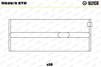 GLYCO H026/5 STD Kurbelwellenlagerschale