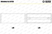 GLYCO H098/5 STD Kurbelwellenlagerschale