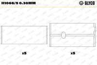 GLYCO H1066/5 0.30mm Kurbelwellenlagerschale