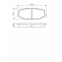 BOSCH 0 986 460 935 Bremsbelagsatz, Scheibenbremse
