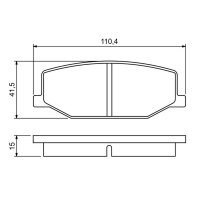 BOSCH 0 986 460 935 Bremsbelagsatz, Scheibenbremse